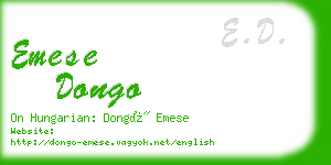 emese dongo business card